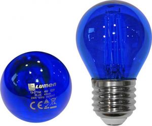 BEC LED COG 230V SFERIC E27 2W LUMINA albastra