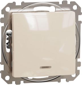SEDNA Design Intrerupator simplu Indicator luminos albastra 10AX Bej