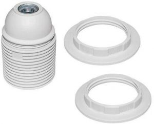 Dulie cu filet M10 E27 Alb Termoplastic
