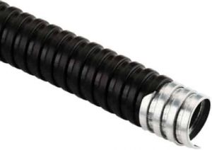 Tub flexibil metal spiralat cu izolatie plastic 32mm