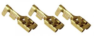 Mufă glisantă neizolată, alamă, pin de fixare 6,3×0,8mm, 1-2,5mm2