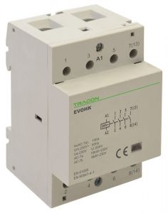 Contactor modular de instalaţii 230V, 50Hz, 3 Mod, 4×NO, AC1/AC7a, 63A,