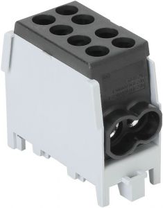 Clemă derivaţie, fixare peșină, negru 2.5-25mm2, max. 1000VAC/DC, max.101A