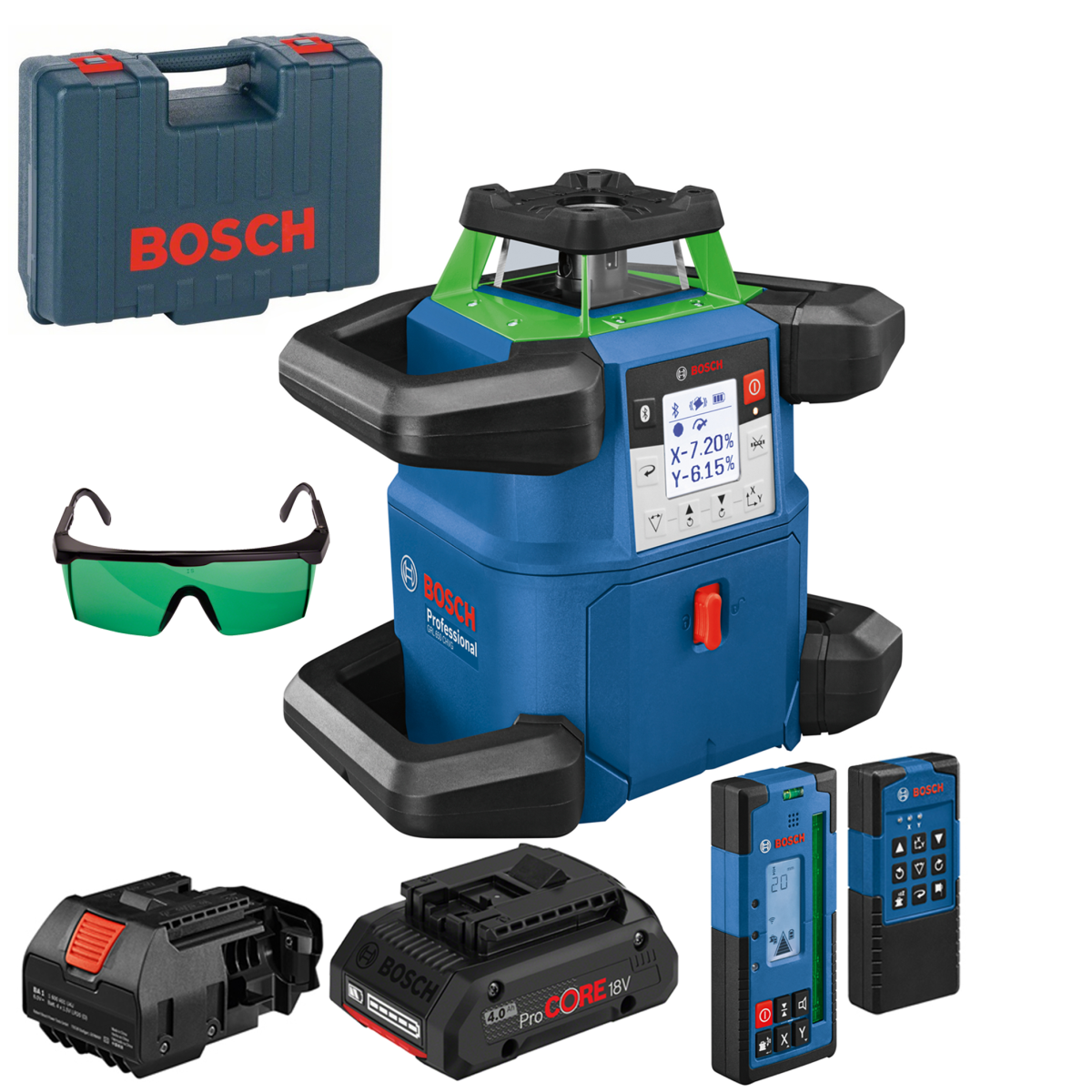 GRL 650 CHVG, Nivela laser rotativa cu laser verde orizontal/vertical (650 m)