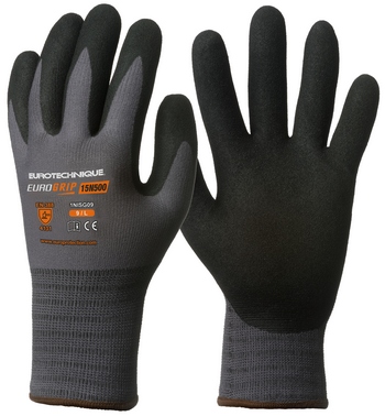 1NISG11 Manusa EUROGRIP cu nitril negru in palma+strat antialunecare SANDY 11