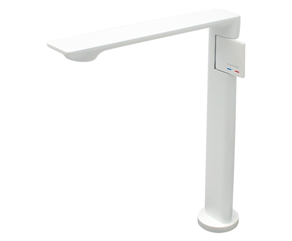 Baterie lavoar montaj pe blat FLAT WHITE