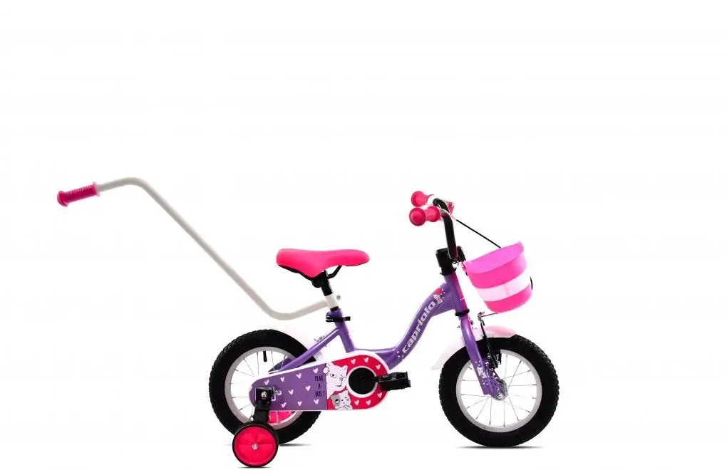Bicicleta cu roti ajutatoare Capriolo Viola violet pink