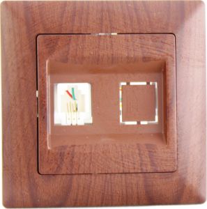 VISAGE Priza simpla telefon Rj11 IP20 Wenge - Gunsan