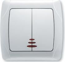 CARMEN Comutator cu led Alb 90561050 - Viko
