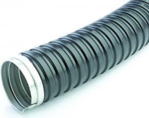 Tub flexibil metal spiralat cu izolatie plastic 18 mm
