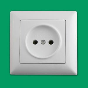 VISAGE Priza simpla fara impamantare IP20 Alb - Gunsan