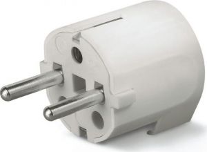 Fisa bipolara, stecher schuko cu impamantare Plastic Alb 130.83 - Scame