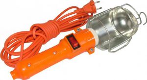 Lampa portabila 1x60W 1xE27 Portocaliu cu cablu 10m - Adeleq