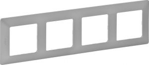 Rama 4 posturi VALENA LIFE Aluminiu 754134 - Legrand