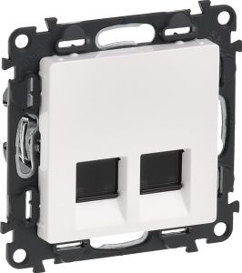 Priza dubla date VALENA LIFE Rj45 Stp Cat.6a Alb 753149 - Legrand