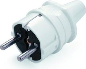 Fisa bipolara, stecher schuko cu impamantare Plastic Alb VI-41 - Viko