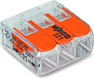 Clema de conexiune fara surub 3x(0.2-4mm2) - Wago