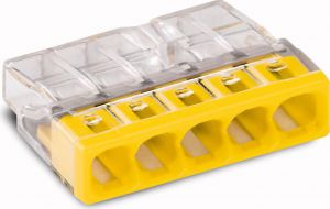 Clema de conexiune fara surub 5x(1-2.5mm2) - Wago