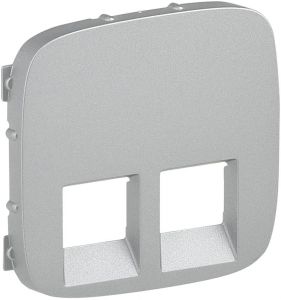 Placa Valena Allure Pt Priza 2Xrj11/Rj45 Aluminiu 755427-Legrand