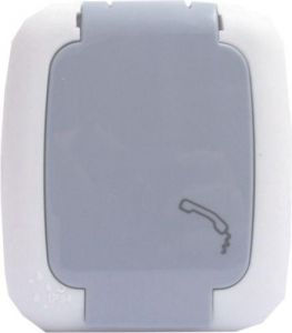 Priza Telefon Pt.Gri/Ip54 Elegant