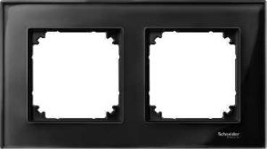 Rama 2 posturi M-ELEGANCE Negru onix Sticla 404203 - Merten