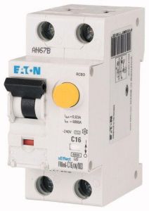 Siguranta automata cu protectie diferentiala FRBM6-B16/1N/001 16A B 1P+N 10mA 177774 - Eaton