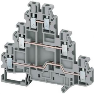 Clema Cu Surub, 3Etaje,6Pt, 2,5Mm², Gri