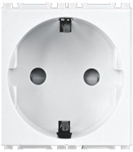 THEA OPTIMA Priza simpla cu impamantare cu protectie mecanica pentru copii 2 module Alb - Panasonic
