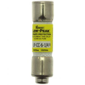 Fuse Link Cylindrical Lowpeak (Ul Standard), Cc (Time Delay) Rejection-Type, 600Vac/150Vdc, 6,25A LP-CC-6-1-4-Eaton
