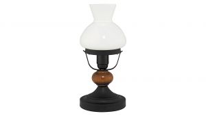 Veioza PETRONEL 1x60 W Alb, Negru mat, Nuc 7072 Rabalux