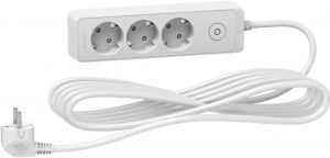 Prelungitor 2P+E, 3 prize+intr. 5m, alb ST9435W - Schneider Electric