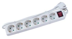 Prelungitor cu intrerupator 6 prize 3 m 3x1.5mm2 Strohm