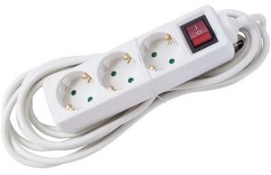 Prelungitor cu intrerupator 3 prize 1.5 m 3x1.5mm2 Strohm