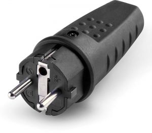 PLUG RUBBER 2P+E 16A SCHUKO/FRENCH
