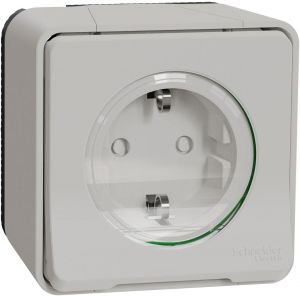 Mureva priza 2P+E, obt. PT alb