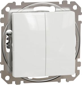 SEDNA Design Intrerupator dublu Conexiuni fara surub 10AX Alb