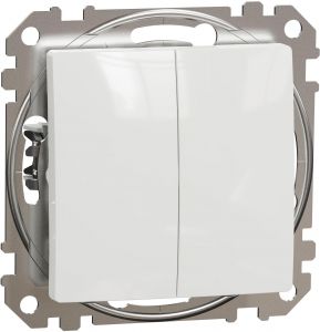SEDNA Design Intrerupator dublu cu revenire Conexiuni fara surub 10A Alb