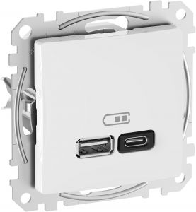 SEDNA Design Priza incarcator rapid USB A+C 45W Alb