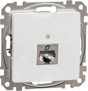 SEDNA Design Priza simpla date Rj45 Stp Cat.5E Alb