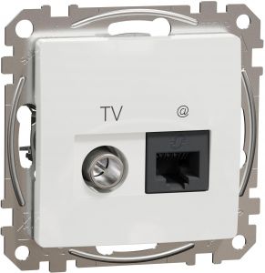 SEDNA Design Priza TV si date Rj45 Utp Cat.6 Alb