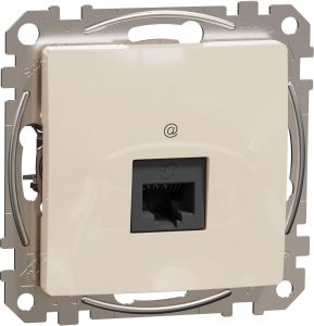 SEDNA Design Priza simpla date Rj45 Utp Cat.5E Bej
