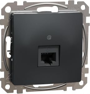 SEDNA Design Priza simpla date Rj45 Utp Cat.6 Antracit