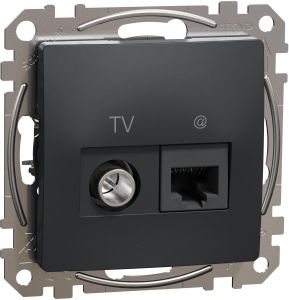 SEDNA Design Priza TV si date Rj45 Utp Cat.6 Antracit