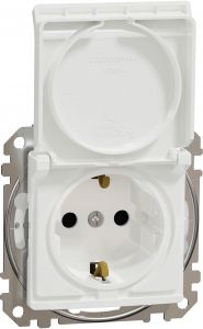 SEDNA Design Priza 2P+E cu capac cu obturatoare 16A IP44 Alb