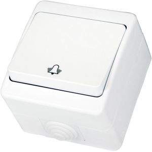 Gunsan Buton sonerie Aplicat IP54 Alb