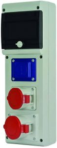 Tablou organizare santier precablat IP44 6 module 5P 32A + 2xSchuko