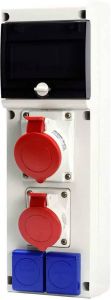 Tablou organizare santier precablat IP44 6 module 5P 32A + 5P 16A + 1Schuko