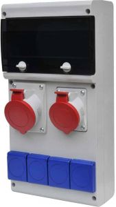 Tablou organizare santier precablat IP44 11 module 5P 32A + 5P 16A + 4xSchuko