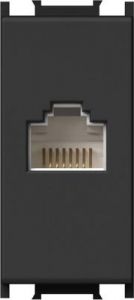 MODUL Priza simpla date Utp Cat.6 Rj45 Negru