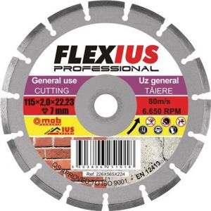 Disc diamantat pentru taiere uz general TG8 - Ø A: 115 mm -
